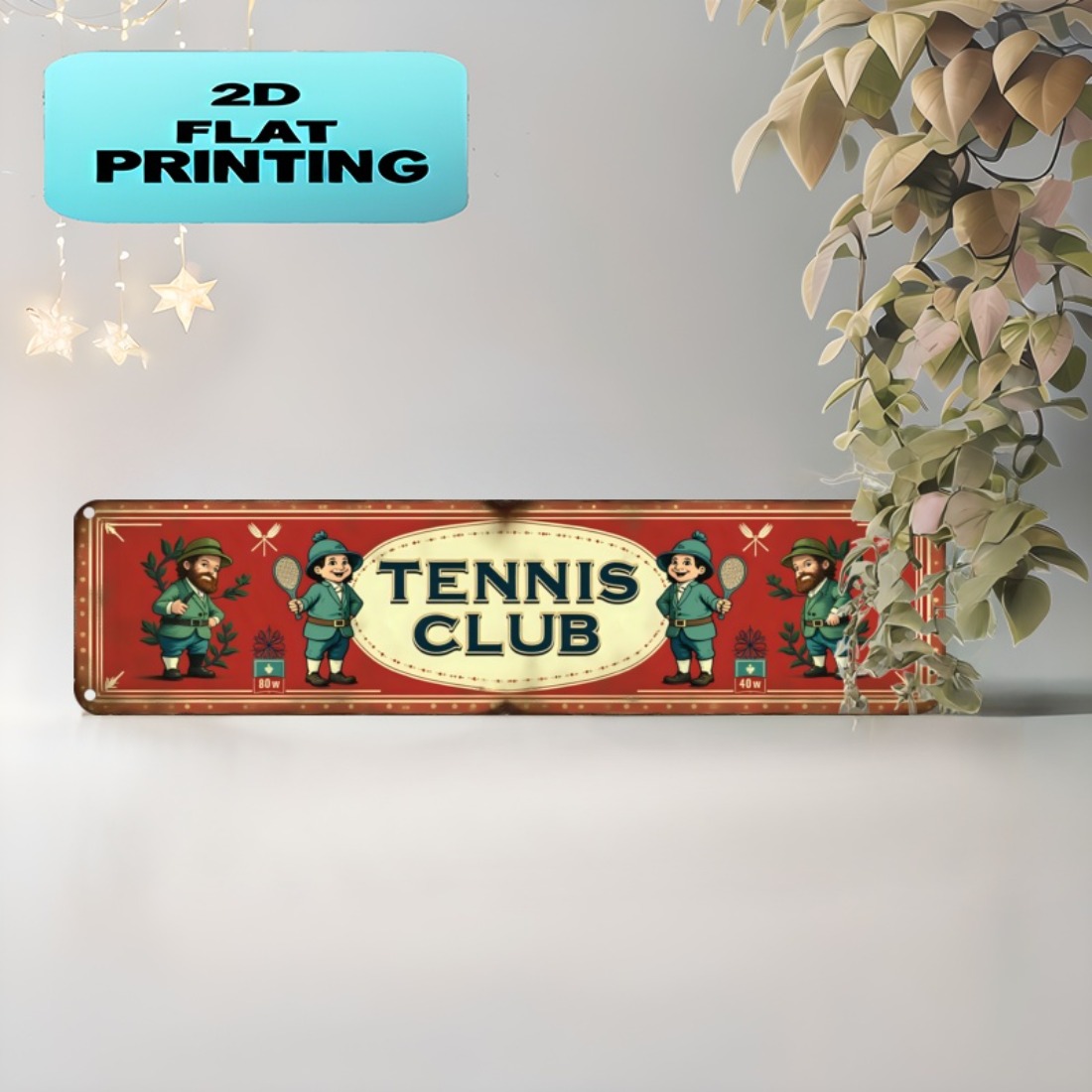 Badminton Quotes - 테니스 클럽 빈티지 금속 벽 장식