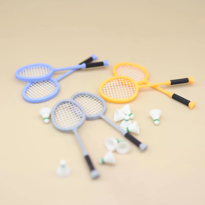 Badminton House - 1/12 인형집 시뮬레이션 미니 배드민턴 라켓
