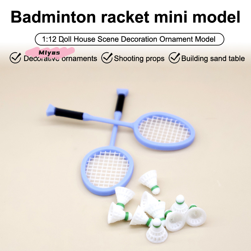 1/12 인형집 스포츠 장면 장식용 미니 배드민턴 라켓 - Badminton House 리뷰 및 가격