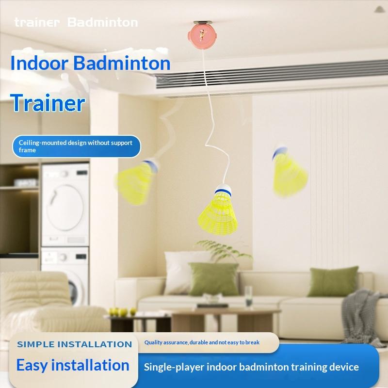 새로운 자동 접이식 배드민턴 트레이너, 솔로 연습용 리 - Badminton Rebound Trainer 리뷰 및 가격