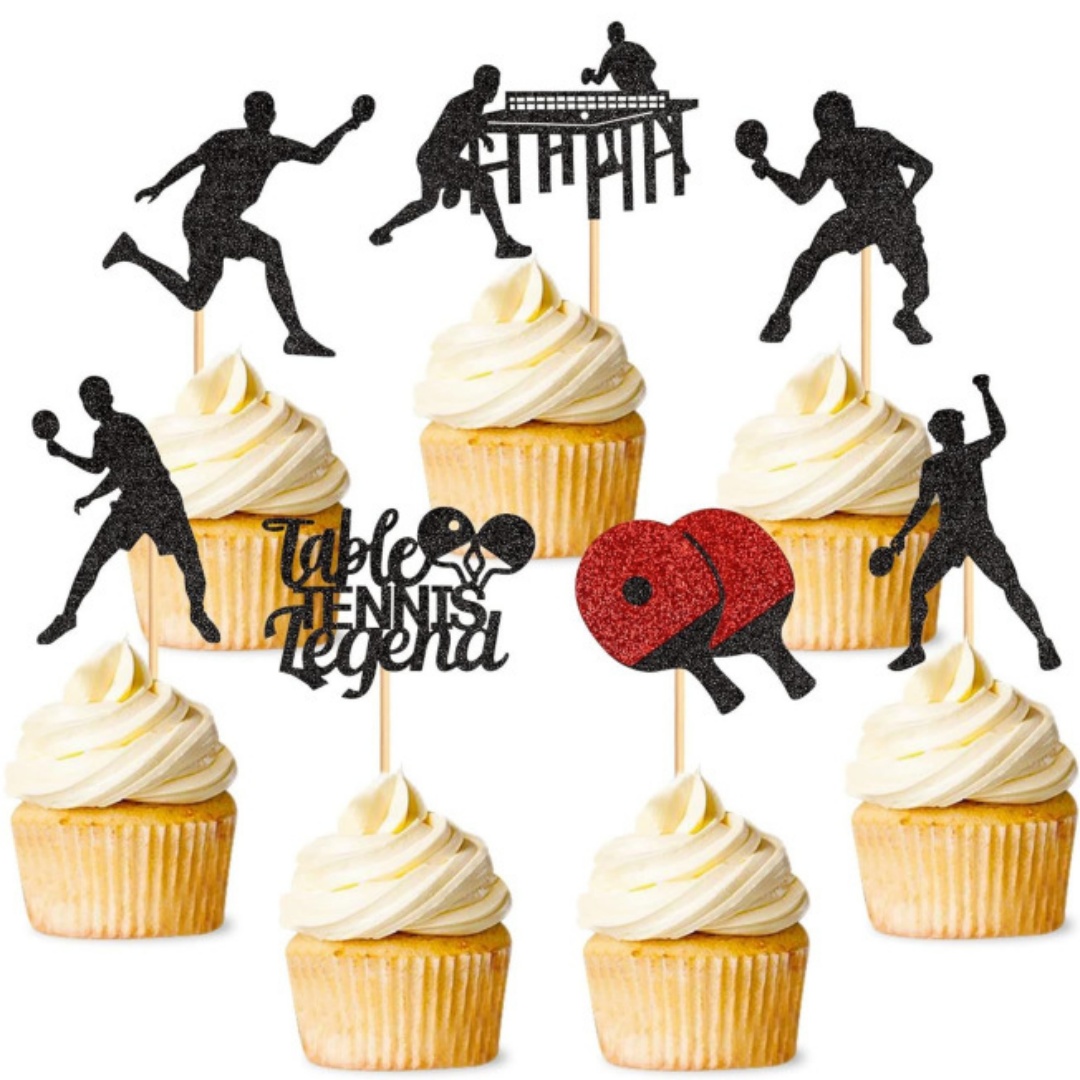 탁구 케이크 토퍼 생일 축하 표시 케이크 장식 소년 남 - Badminton Quotes 리뷰 및 가격