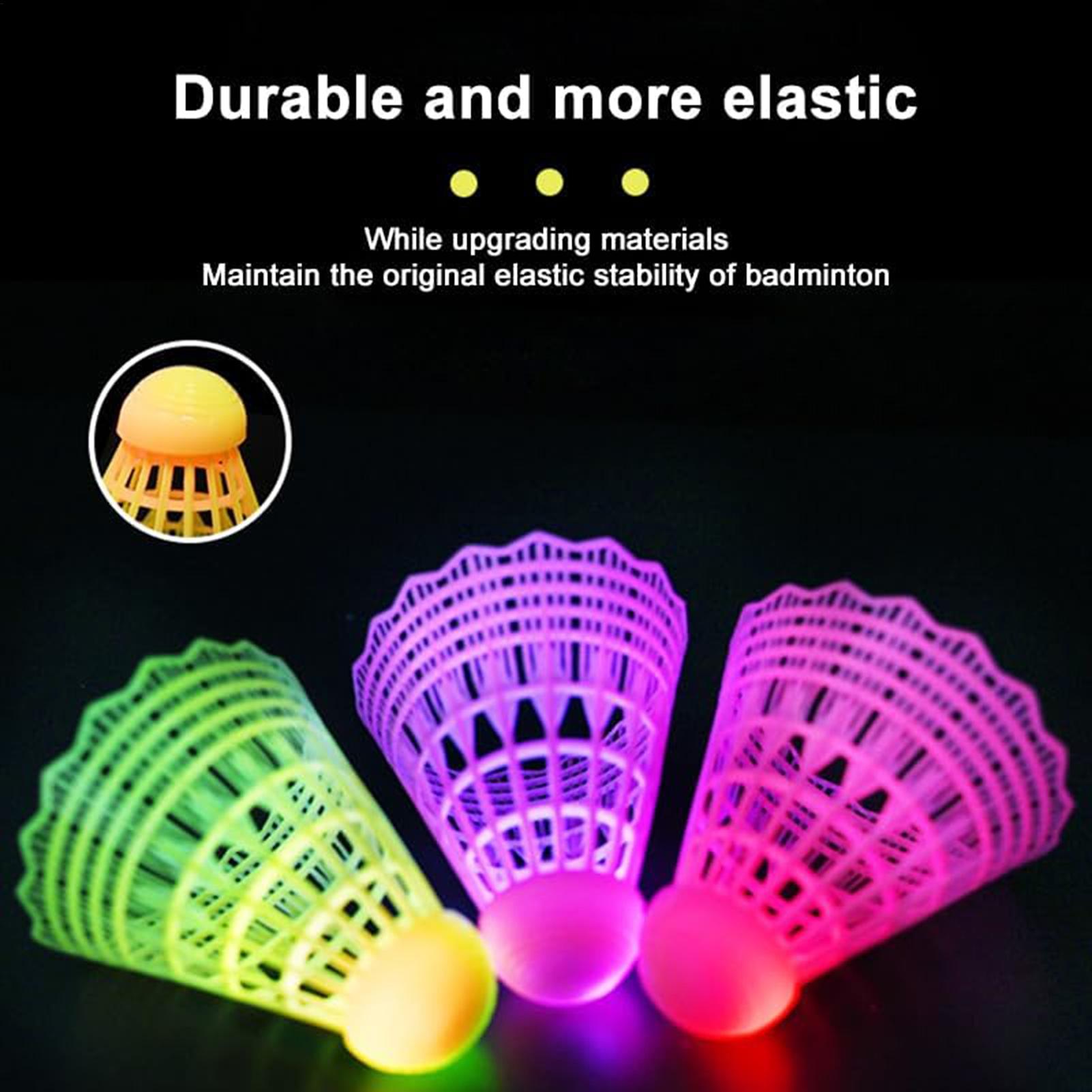 3pcs LED 배드민턴 셔틀콕 다채로운 조명 나일론  - Badminton Bwf 리뷰 및 가격