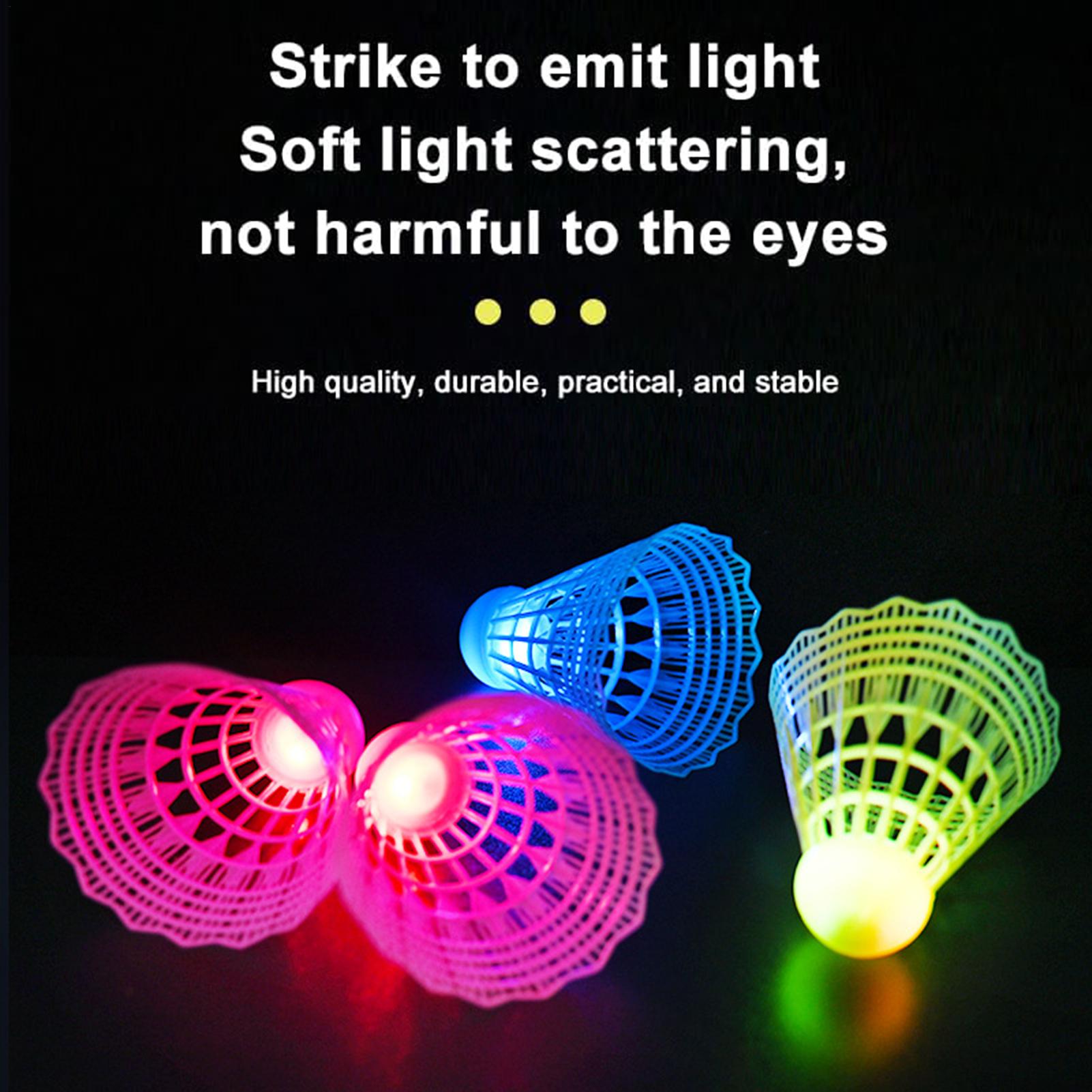 3pcs LED 배드민턴 셔틀콕 다채로운 조명 나일론  - Badminton Bwf 리뷰 및 가격